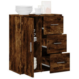 Vidaxl Sideboard Smoked Oak 60X31X70 Cm Engineered Wood - thumbnail 4