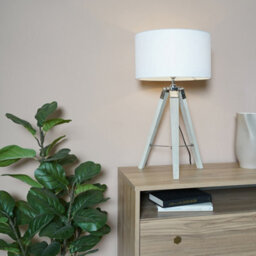 Valuelights Clipper Tripod Brown Table Lamp - thumbnail 2