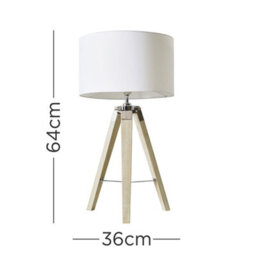 Valuelights Clipper Tripod Brown Table Lamp - thumbnail 5