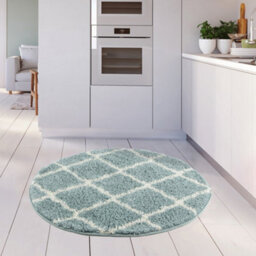 The Rugs Moroccan Shaggy Rugs And Runners Soft  High Pile Duck Egg Blue And Ivory Living Room Kitchen Hallway 750 - thumbnail 6