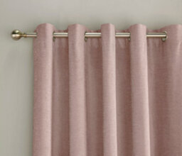 Enhanced Living 100% Blackout Thermal Blush Pink Velvet Chenille Eyelet Curtains   Pair 90 X 54 Inch (229X137Cm) - thumbnail 2