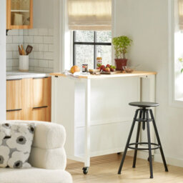 Sobuy Fkw74-Nw,kitchen Island On Wheels Trolley Storage Cart Free-Standing Unit Butchers Block,w100Xd60Xh93.5 - thumbnail 9