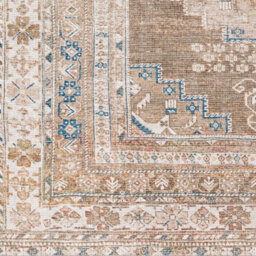 Livabliss Colin-Washable Brown Grey Blue Traditionnal Vintage Boho Living Dining Rug 160 X 220 Cm Easy Care, Non Shedding - thumbnail 7