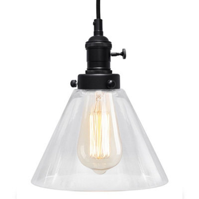 Long Life Lamps Company Glass Ceiling Lamp Shade Pendant Light M0126 With St58 Led 4W E27 - image 1