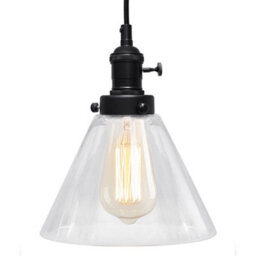 Long Life Lamps Company Glass Ceiling Lamp Shade Pendant Light M0126 With St58 Led 4W E27 - thumbnail 1