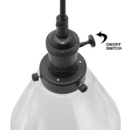 Long Life Lamps Company Glass Ceiling Lamp Shade Pendant Light M0126 With St58 Led 4W E27 - thumbnail 5