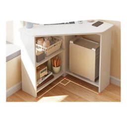 White Corner Computer Desk Home Office Study Workstation Writing Table - thumbnail 3