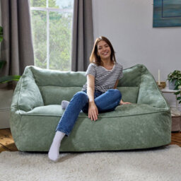 icon Cecilia Bean Bag Sofa Sage Green Giant Chenille Bean Bag Chair - thumbnail 2
