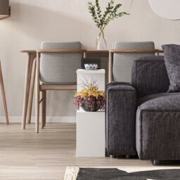 Decortie Homemania Modern Side End Coffee Table Multipurpose White Living Room H 60Cm - thumbnail 6