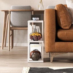Decortie Homemania Modern Side End Coffee Table Multipurpose White Living Room H 60Cm - thumbnail 5