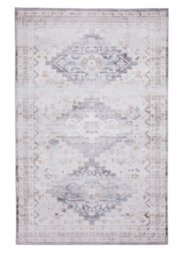Grey Beige Traditional Persian Easy To Clean Bordered Geometric Rug For Dining Room Bedroom And Living Room-180Cm X 270Cm - thumbnail 7