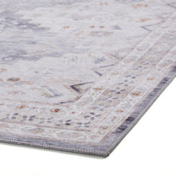 Grey Beige Traditional Persian Easy To Clean Bordered Geometric Rug For Dining Room Bedroom And Living Room-180Cm X 270Cm - thumbnail 4