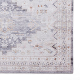 Grey Beige Traditional Persian Easy To Clean Bordered Geometric Rug For Dining Room Bedroom And Living Room-180Cm X 270Cm - thumbnail 3
