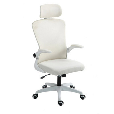 Mesh Office Chair Swivel Gas Lift Height Adjust Ergonomic Computer Desk Chair Beige - image 1