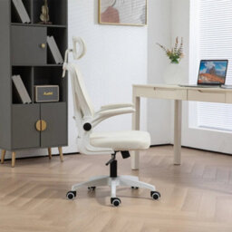 Mesh Office Chair Swivel Gas Lift Height Adjust Ergonomic Computer Desk Chair Beige - thumbnail 5