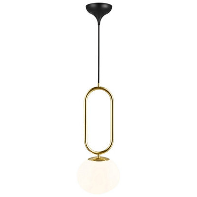 Nordlux Shapes Glass Pendant Light Hand Blown Glass Brass,mains - image 1