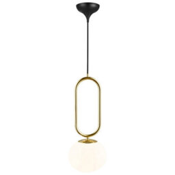 Nordlux Shapes Glass Pendant Light Hand Blown Glass Brass,mains - thumbnail 1
