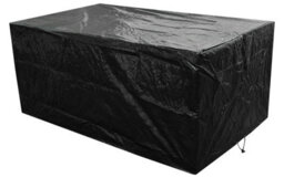 Woodside L Shape Outdoor Garden Corner Sofa & Table Dining Set Cover, Black, Large Right Side Long - thumbnail 3