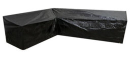 Woodside L Shape Outdoor Garden Corner Sofa & Table Dining Set Cover, Black, Large Right Side Long - thumbnail 2