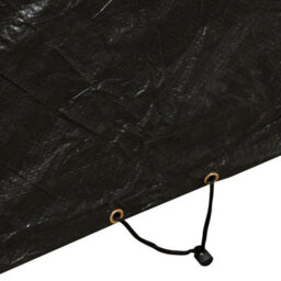 Woodside L Shape Outdoor Garden Corner Sofa & Table Dining Set Cover, Black, Large Right Side Long - thumbnail 6