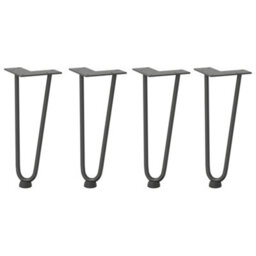 Berkfield Hairpin Legs For Coffee Table 4 Pcs Anthracite 30 Cm Solid Steel - thumbnail 2