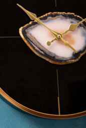 Orsina Celina Black And Gold Round Wall Clock - thumbnail 4