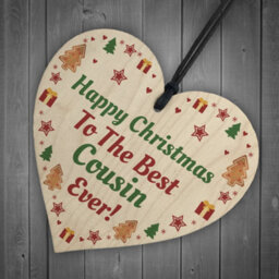 Red Ocean Christmas Gift For Cousin Hanging Wooden Christmas Decoration Family Gift Keepsake - thumbnail 6