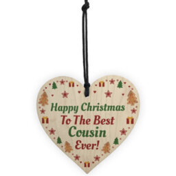 Red Ocean Christmas Gift For Cousin Hanging Wooden Christmas Decoration Family Gift Keepsake - thumbnail 5