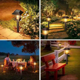 12Pcs Solar Garden Lights Retro Waterproof Outdoor Yard Signs - thumbnail 5