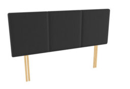 "Urban Textures - Elba Luxury 26"" High Linen Fabric Upholstered Headboard - Black" - thumbnail 3