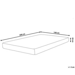 Beliani Foam Mattress Pearl H2/3 Medium 140 X 200 Cm (Eu Double) - thumbnail 3