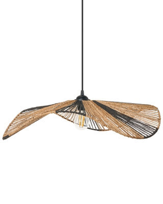 Wyld And Coco Luxeboho Natural Jute Pendant Lamp Open-Bulb Handmade For Living Room And Dining, W61 X D61 X H130Cm - image 1