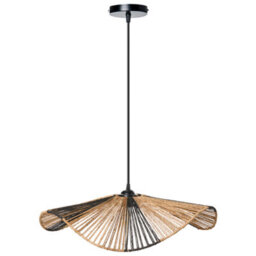 Wyld And Coco Luxeboho Natural Jute Pendant Lamp Open-Bulb Handmade For Living Room And Dining, W61 X D61 X H130Cm - thumbnail 4