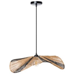 Wyld And Coco Luxeboho Natural Jute Pendant Lamp Open-Bulb Handmade For Living Room And Dining, W61 X D61 X H130Cm - thumbnail 5