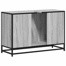 Berkfield Bathroom Sink Cabinet Grey Sonoma 90X33X60 Cm Engineered Wood - thumbnail 7