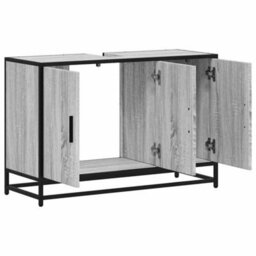 Berkfield Bathroom Sink Cabinet Grey Sonoma 90X33X60 Cm Engineered Wood - thumbnail 8