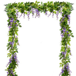 10 Pack Artificial Wisteria Garlands, Artificial Flower Garland, Hanging Wisteria Flowers For Wedding, Party, Garden (Purple) - thumbnail 1