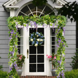 10 Pack Artificial Wisteria Garlands, Artificial Flower Garland, Hanging Wisteria Flowers For Wedding, Party, Garden (Purple) - thumbnail 3