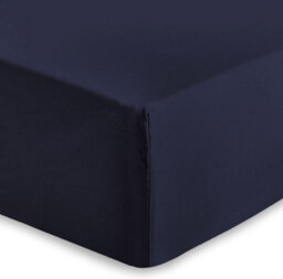 Ameha Plain Microfiber Fitted Sheet 25Cm Deep Pocket- Hypoallergenic Easy Care Navy Fitted Sheets Uk Single Bedsheet (91X191 Cm) - thumbnail 9