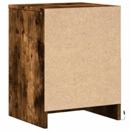 Berkfield Bedside Cabinets With Led Lights 2 Pcs Smoked Oak Engineered Wood - thumbnail 8