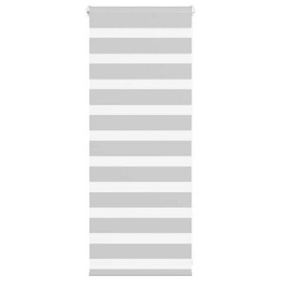 Berkfield Zebra Blind Light Grey 55X100 Cm Fabric Width 50.9 Cm Polyester - image 1