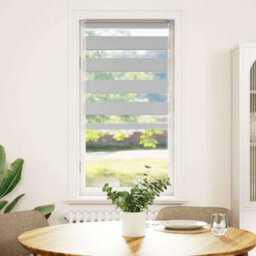Berkfield Zebra Blind Light Grey 55X100 Cm Fabric Width 50.9 Cm Polyester - thumbnail 2