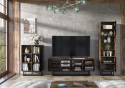 Loft Retro Industrial Sideboard Vintage Oak Tv Unit Cabinet Cupboard Tv Stand - thumbnail 6