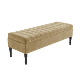 Safar 150Cm Ottoman Storage Bench - Plush Velvet Shoe Bench - Mink Lined Upholstery Storage Footstool - thumbnail 4