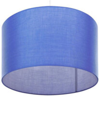 Wyld And Coco Lumicasa Pendant Lamp With Blue Fabric Drum Shade, 1-Light Ceiling Fixture, Warm White Diffused Light, W48 X H157 Cm - thumbnail 1