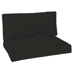 Outsunny 2 Seat Pallet Cushions 20Cm Thick Outdoor Seat Pads, Black - thumbnail 2