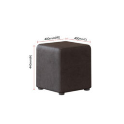 Italian Leather Cube Seating Italian Leather - Dark Brown - thumbnail 2