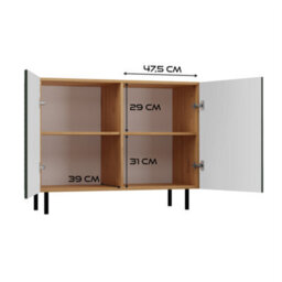 Topeshop Kama 2K Sideboard Artisan Oak Green - thumbnail 4
