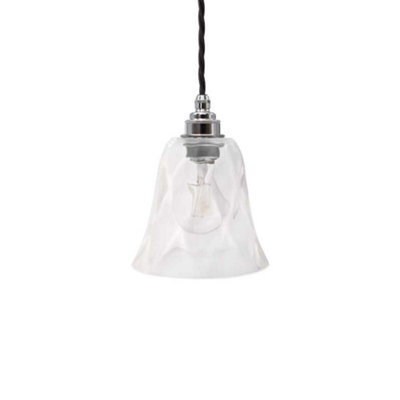 Rosetti Dapple Clear Glass Pendant Light - Nickel - Se Home