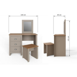 Gfw Lancaster Dressing Table Set Grey - thumbnail 7
